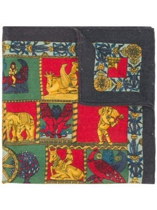 hermes vintage cashmere animal scarves|pre owned Hermes scarf.